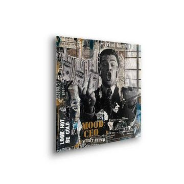 DOTCOMCANVAS® Acrylglasbild Mood CEO - Acrylglas, Acrylglasbild Jordan Belfort grind money Geld CEO Erfolg Motivation