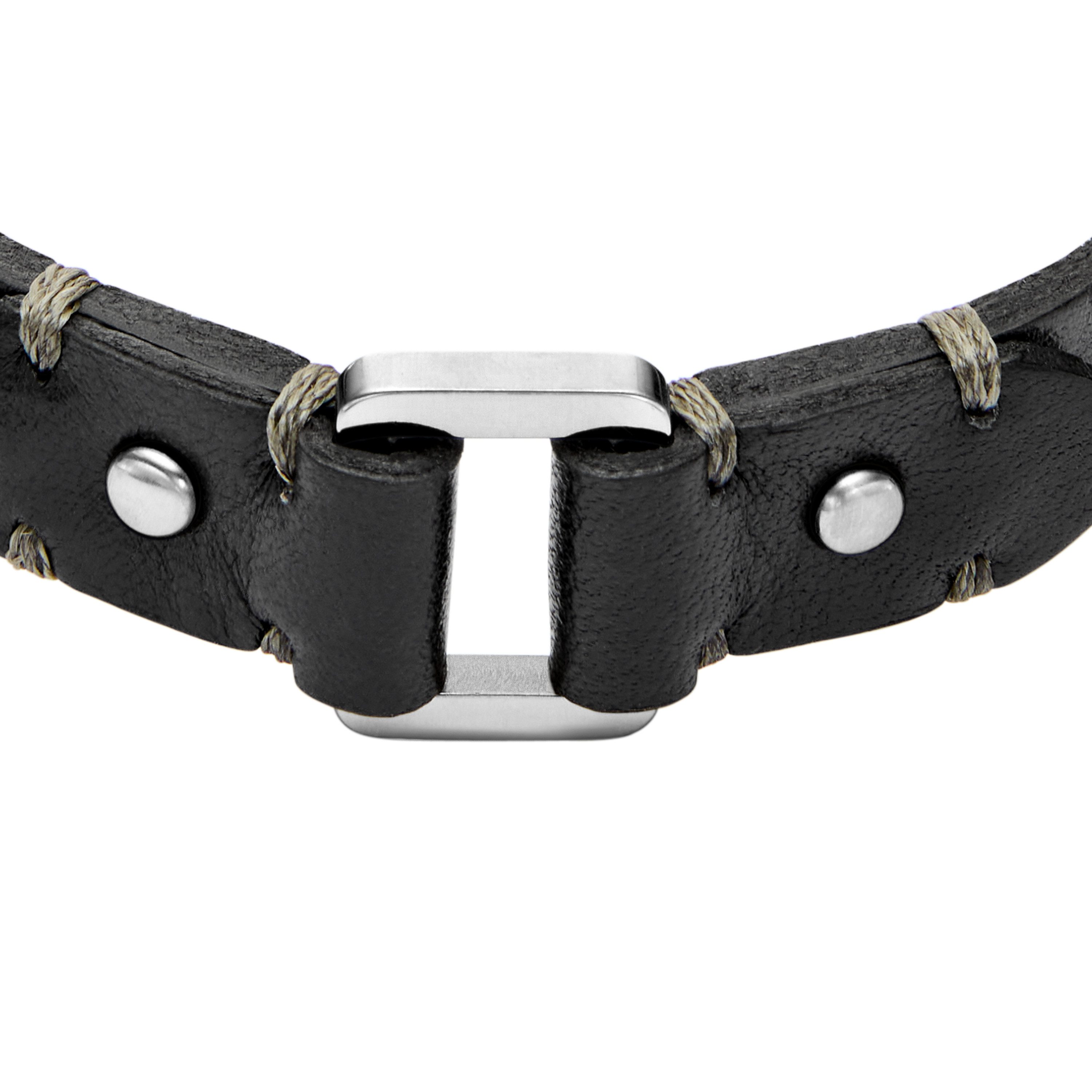 Fossil Armband Schmuck Geschenk Edelstahl Leder Armschmuck MACHINE günstig online kaufen