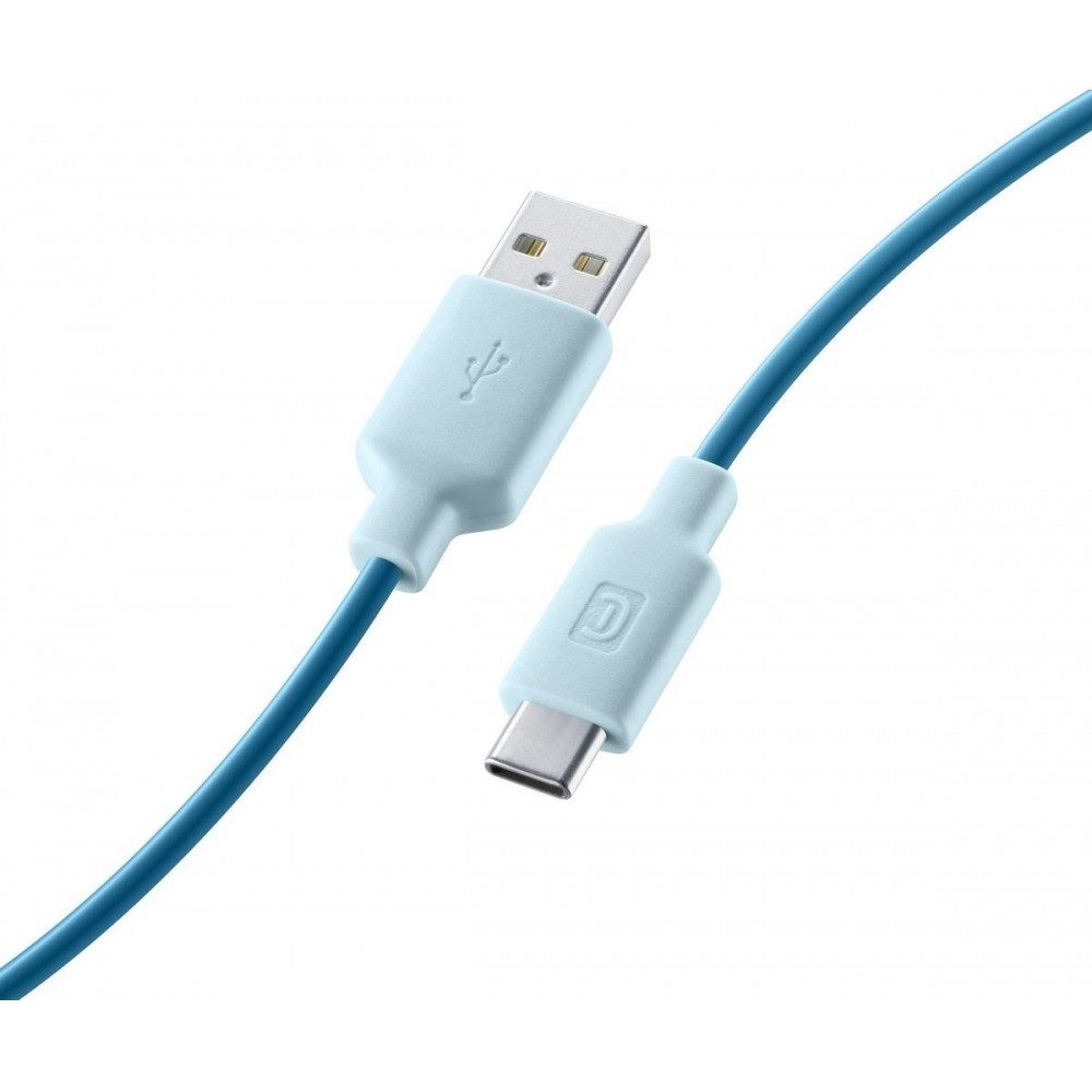 Cellularline 100cm USB-C Kabel blau - Lade- und Datenk. Elektro-Adapter