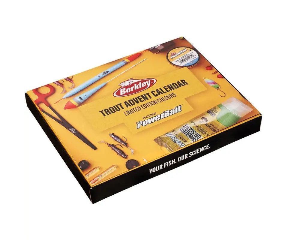 Berkley Kunstköder Trout Forelle Advent Calendar - Advents Kalender 2026 - 24 Türen Set, (24-St), Geschenkset für Forellenangler