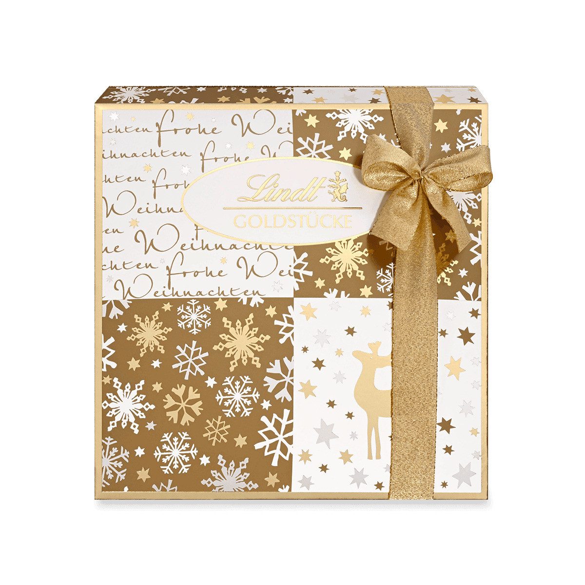 LINDT Schokolade Goldstücke Pralinés Schachtel Schokolade Geschenk Weihnachten 175g, 1 x 175 g, 1 St.