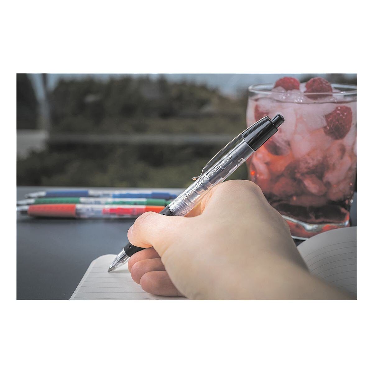 Schneider Gelschreiber Gelion +, mit Druckmechanik und schnelltrocknender Tinte