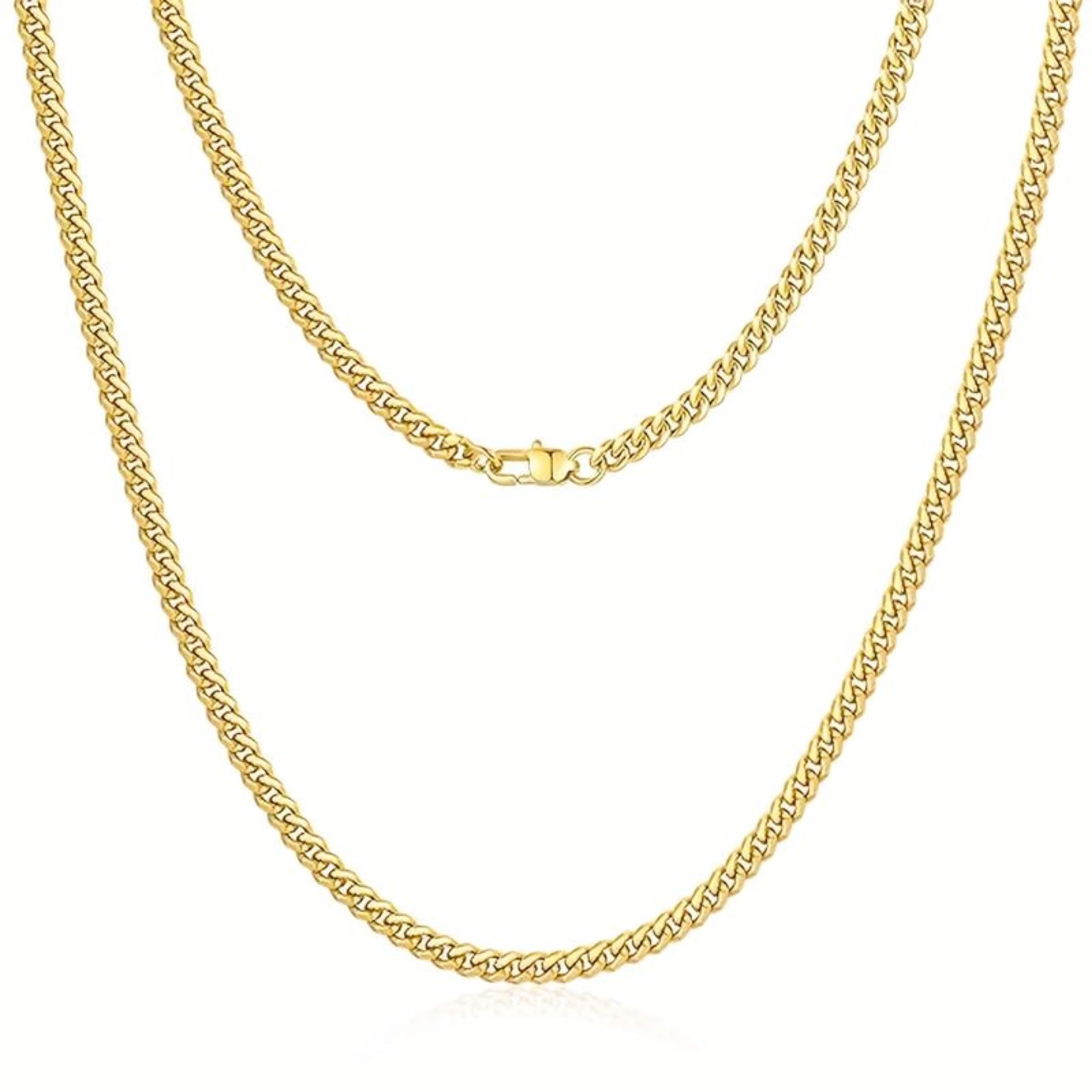 Costumed Goldkette 80er 90er Jahre Panzerkette ca. 50 cm Goldkettchen (Pack günstig online kaufen