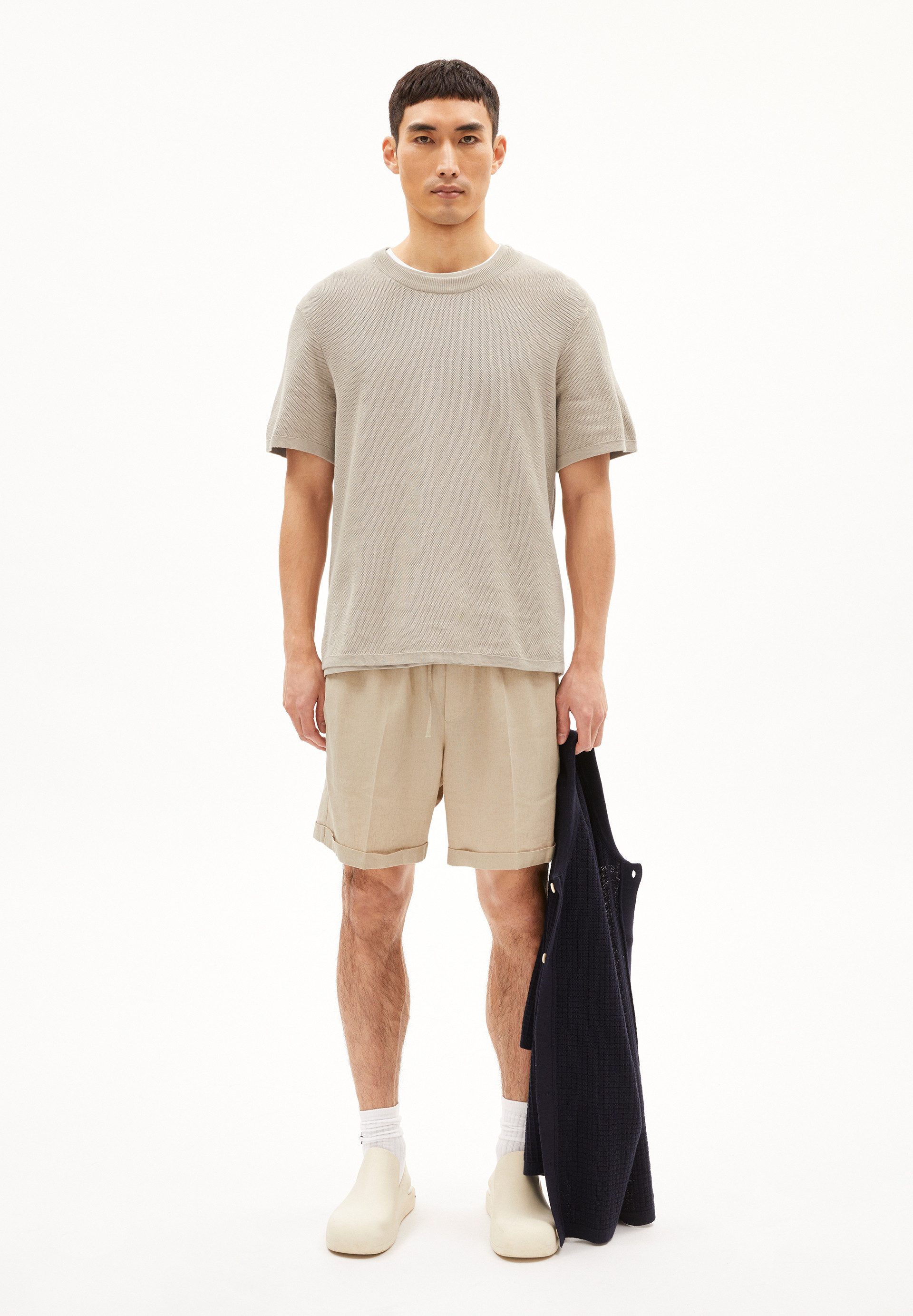 Armedangels Strickpullover ERWAAN T-Shirt Relaxed Fit aus Bio-Baumwolle Relaxed Fit