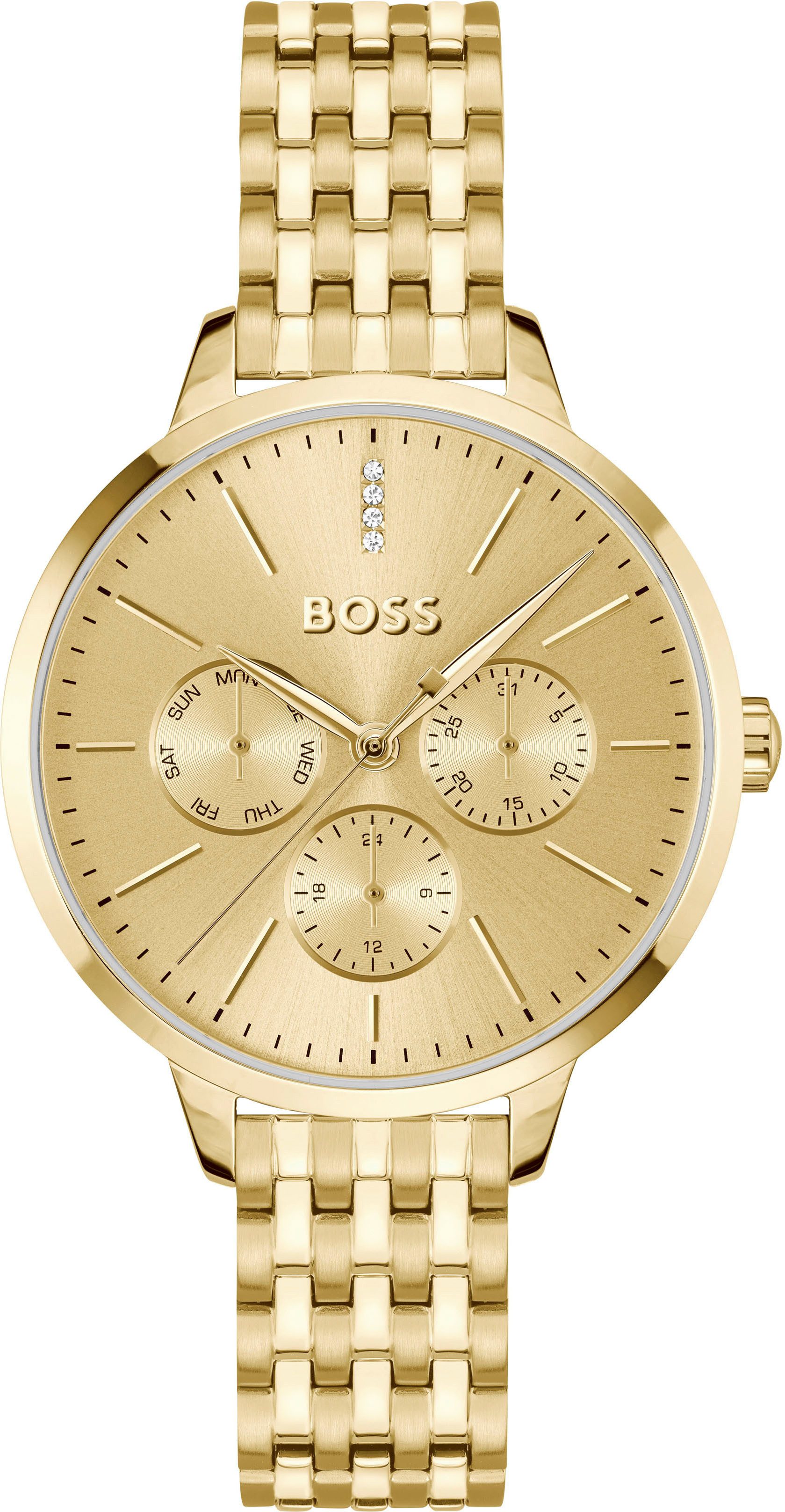 BOSS Multifunktionsuhr SYMPHONY 1502782, Quarzuhr, Armbanduhr, Damenuhr, Ed günstig online kaufen