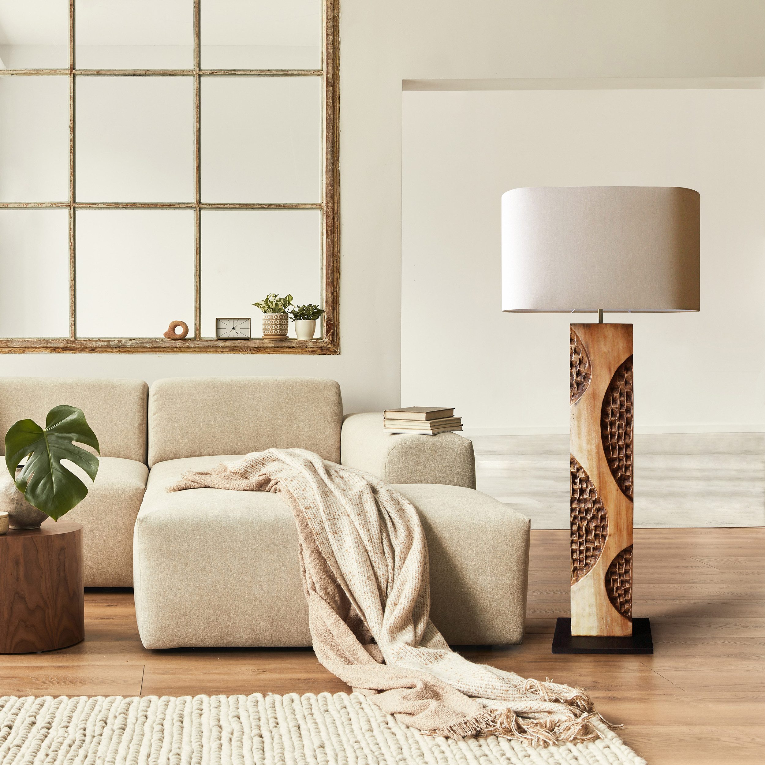 SalesFever Stehlampe Akazie, ohne Leuchtmittel, handgefertigt günstig online kaufen