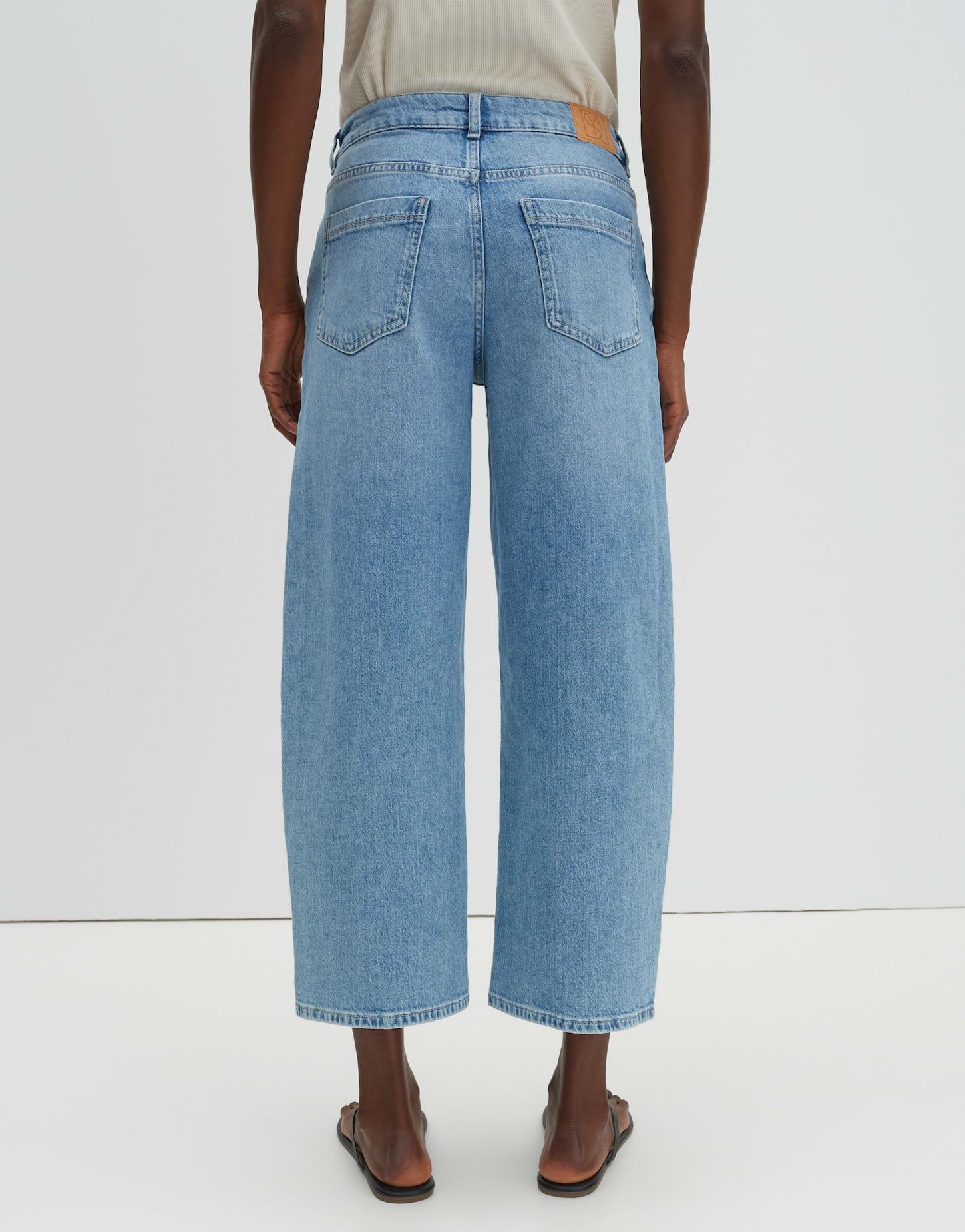 someday Relax-fit-Jeans Corah curved aus Lyocell-Denim Cropped mit Crinkle-Effekt für moderne Styles