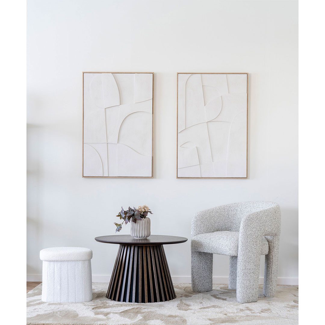 ebuy24 Pouf Medford Pouf Teddy, weiß weiß.