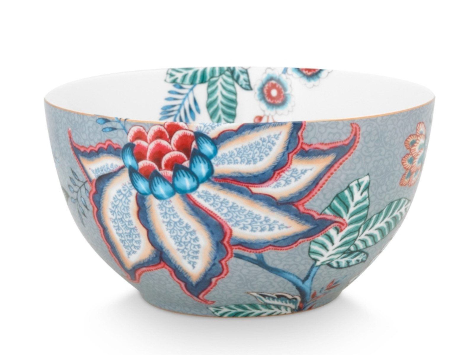 PiP Studio Schale Flower Festival Bowl Light Blue 15 cm, Porzellan, (Schüsseln & Schalen), Bowl Flower Festival Light Blue 15cm