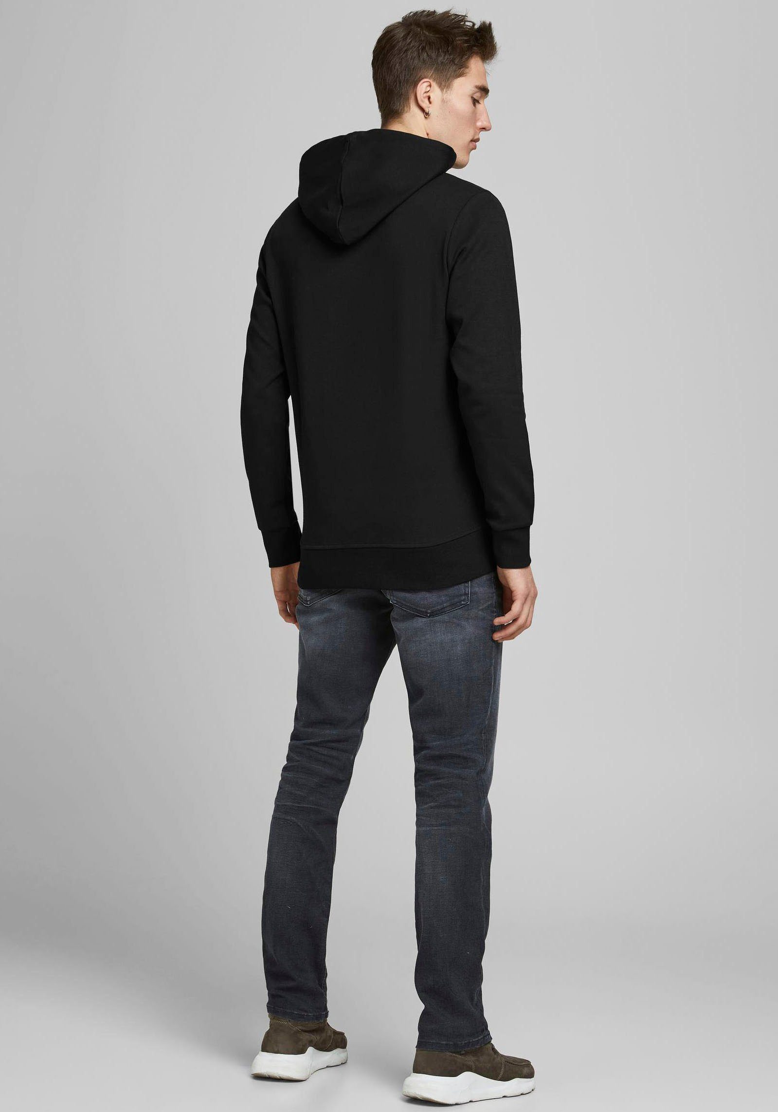 Jack & Jones Kapuzensweatshirt BASIC SWEAT schwarz HOOD