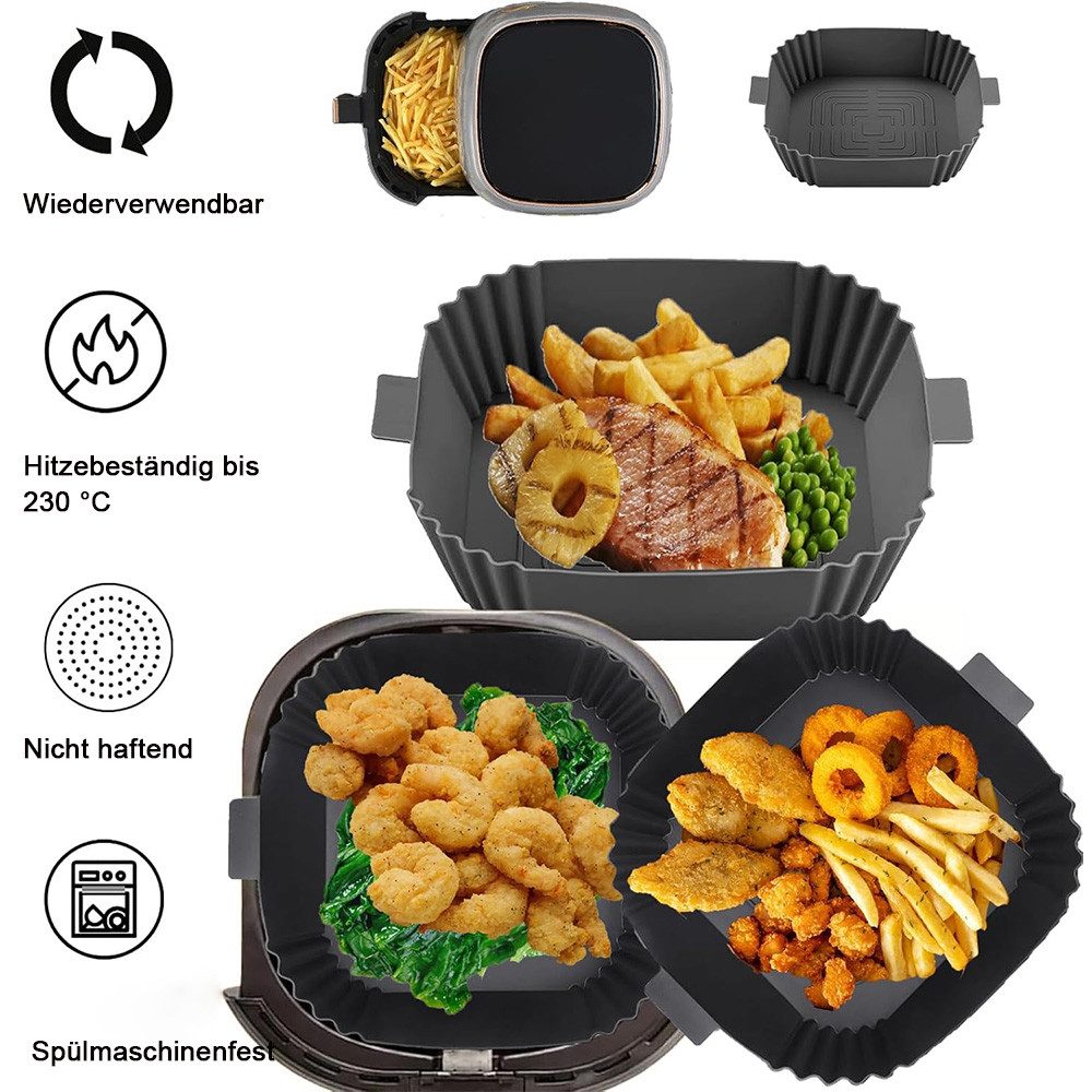 TUWENA Backform 2 Stück Silikonform Heißluftfritteuse für Backofen – Bild 3 von 5