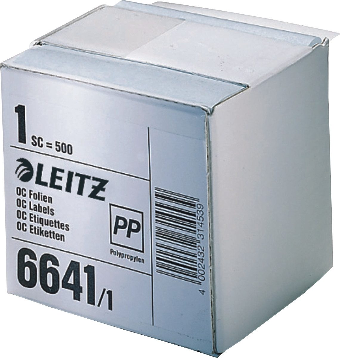 LEITZ Etiketten Schutzfolienschilder selbstklebend 72x39mm transparent VE=500 Stück