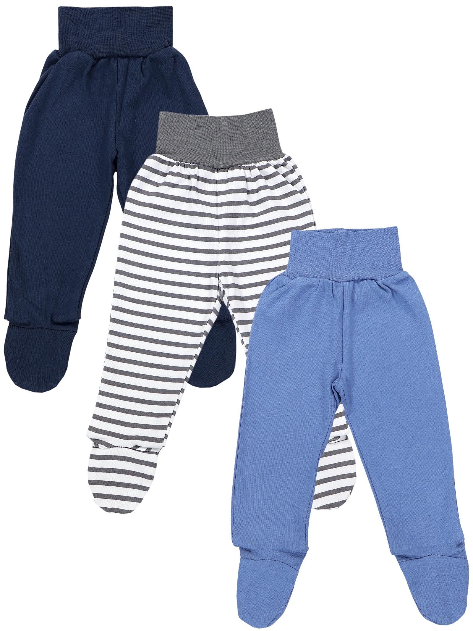 TupTam Strampler TupTam Baby Jungen Strampelhose mit Fuß 3er Pack