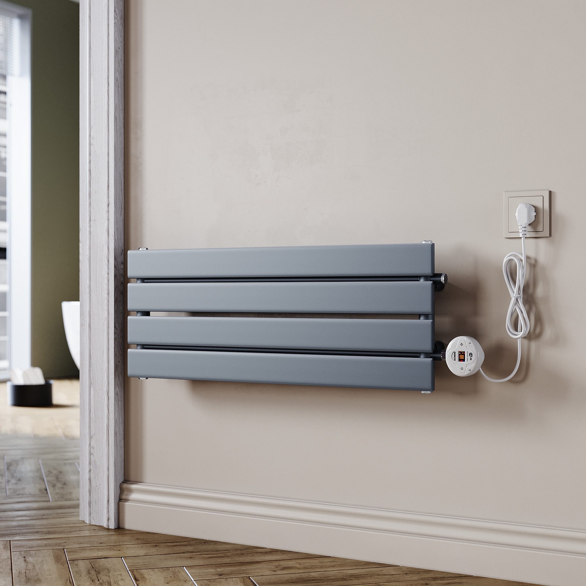 SONNI Elektro-Heizkörper Elektro-Heizkörper mit WiFi-Fernbedienung,Temperaturregelung:400W/800W