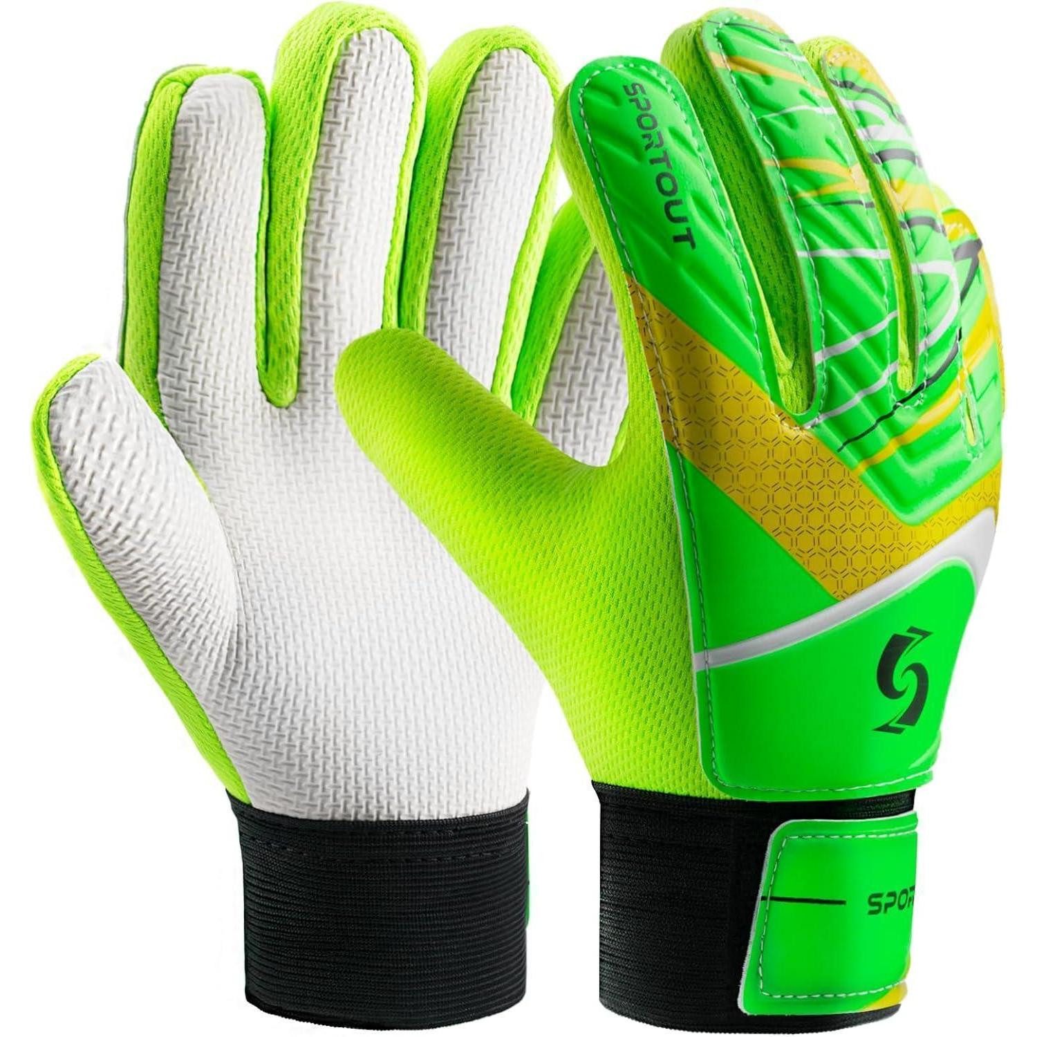 LuxusKollektion Torwarthandschuhe Torwarthandschuhe Kinder Fußball Schutz Halt Green 7