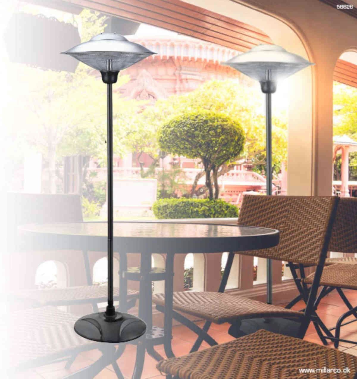 MILLARCO Heizstrahler 58626 Stand-Terrassenheizer Wärmestrahler Terrassen-Heizung für Balkon