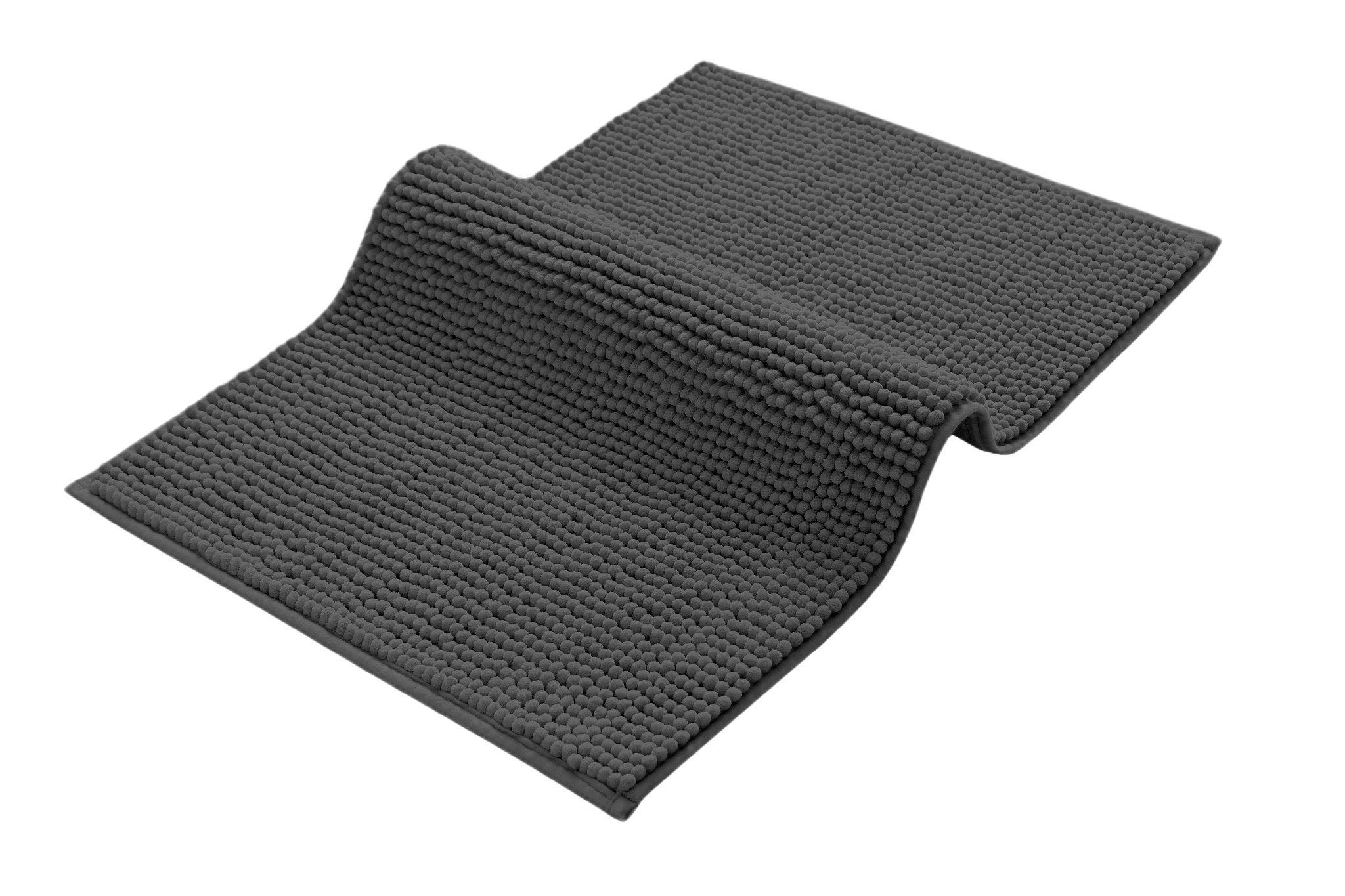 OTTO home Badematte Vanessa Chenille, Badvorleger, Badezimmer Teppich, Duschvorleger, Höhe 15 mm, fußbodenheizungsgeeignet, schnell trocknend, strapazierfähig, Polyester, rechteckig, Uni Farben, besonders weich