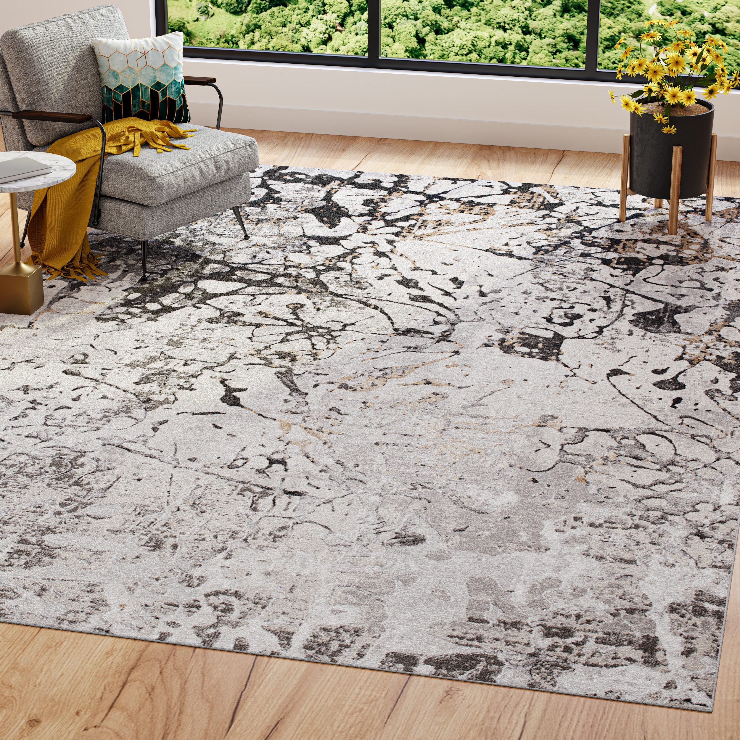 Tapiso Designteppich GOLDEN, rechteckig, Höhe: 16 günstig online kaufen