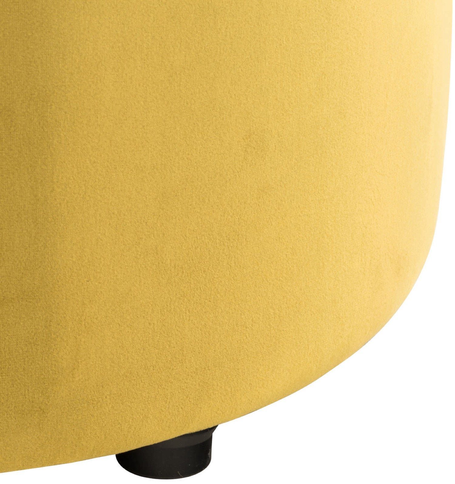 (Beistellhocker Stylischer 42 cm mit Paris 1 x TPFLiving Stauraum - 44 Farbe, hohem (HxBxT): mit Polsterhocker Samthocker 44 x - Maße gelb Sitzhocker St., Sitzkomfort),