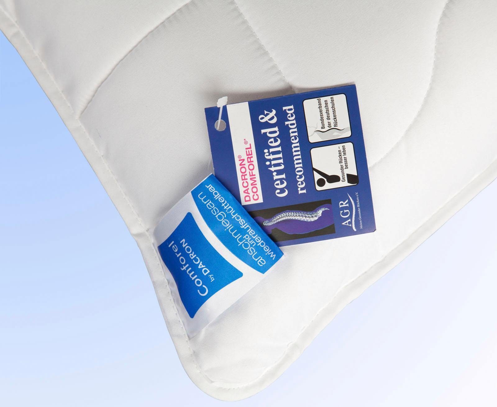 Jekatex Nackenstützkissen Kissen Basic, Füllung: Microfaser, Bezug: Polyester, Rückenschläfer, Seitenschläfer, Zertifiziert durch die Aktion gesunder Rücken (AGR) e.V.