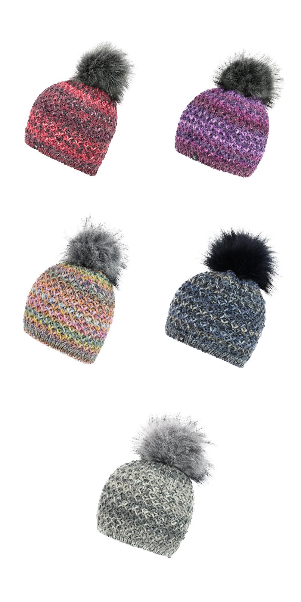 ZEBRO Strickmütze ROSI mit Bommel mit Innen-Fleece günstig online kaufen