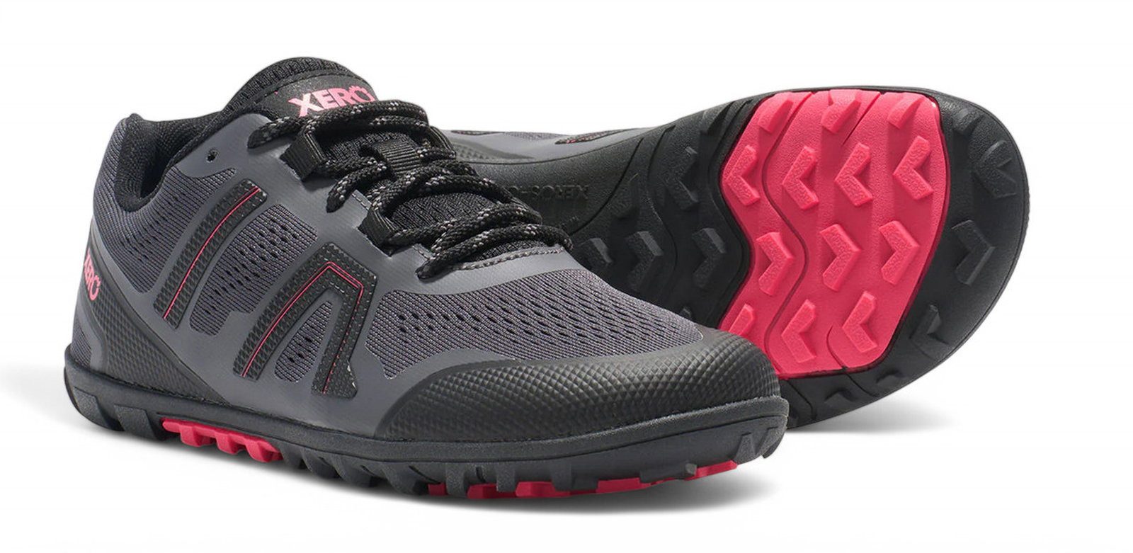 Xero Shoes Minimal-Travelschuhe Mesa Trail II asphaltgrau/berry Damen Wanderschuh