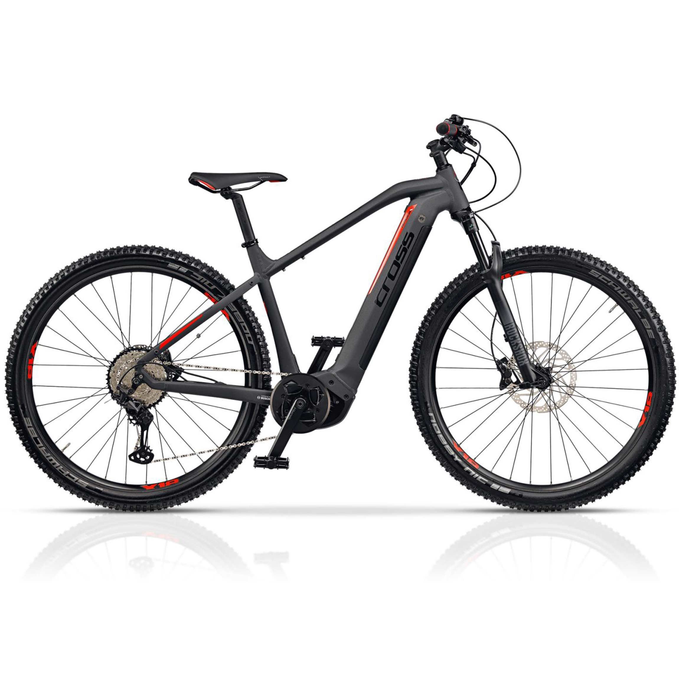 Airtracks E-Bike Mountainbike 29 E-MTB Mountainbike BOSCH Performance Line CX 625 Wh MAVERIX, 10 Gang, Kettenschaltung, Mittelmotor, 625 Wh, SHIMANO DEORE RD-M5120 SGS - 44cm 47cm 52cm