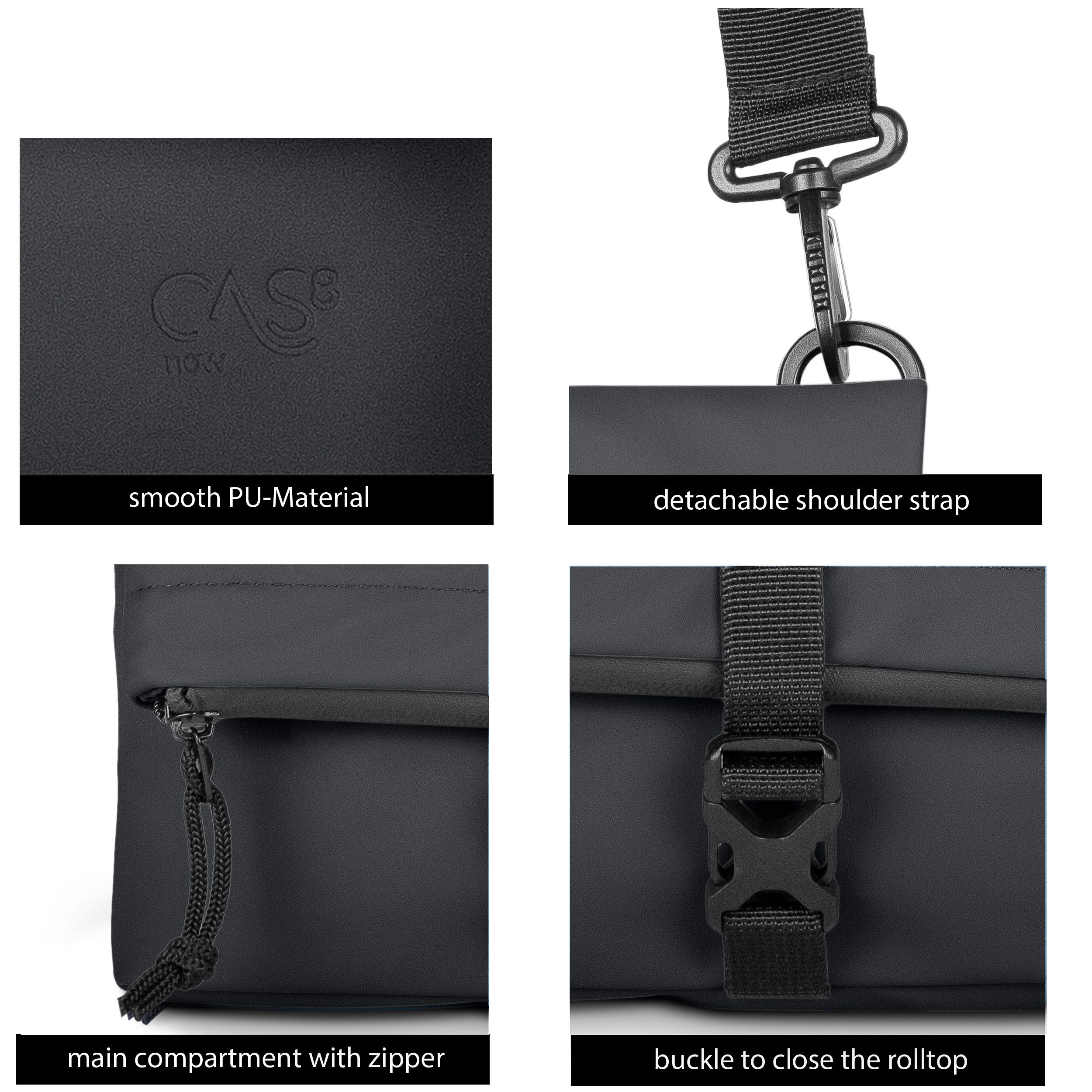 Cas8 Umhängetasche SOHO 501 - Damenhandtasche, Tasche sportlich, Schultertasche