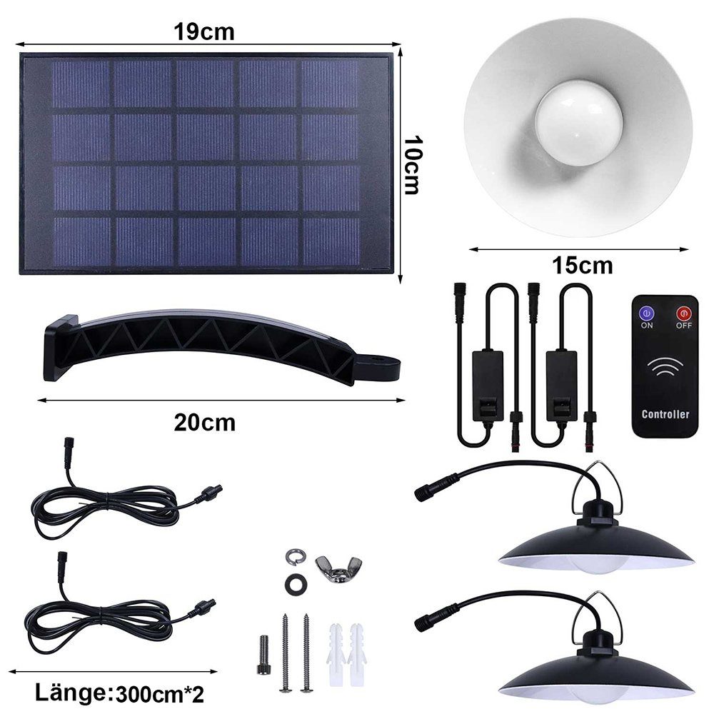 Sunicol LED Pendelleuchte 2 Kopf Außen günstig online kaufen