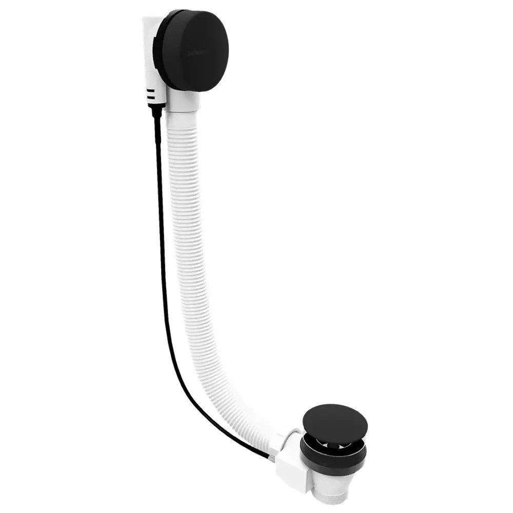HAK Ablaufgarnitur Badewannenablaufgarnitur schwarz matt, 60cm, Stopfen 72m günstig online kaufen