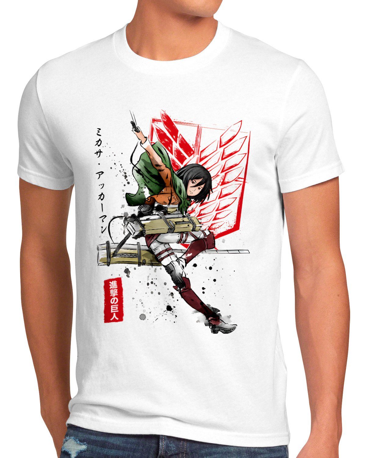 style3 Print-Shirt titan anime japan on manga attack aot