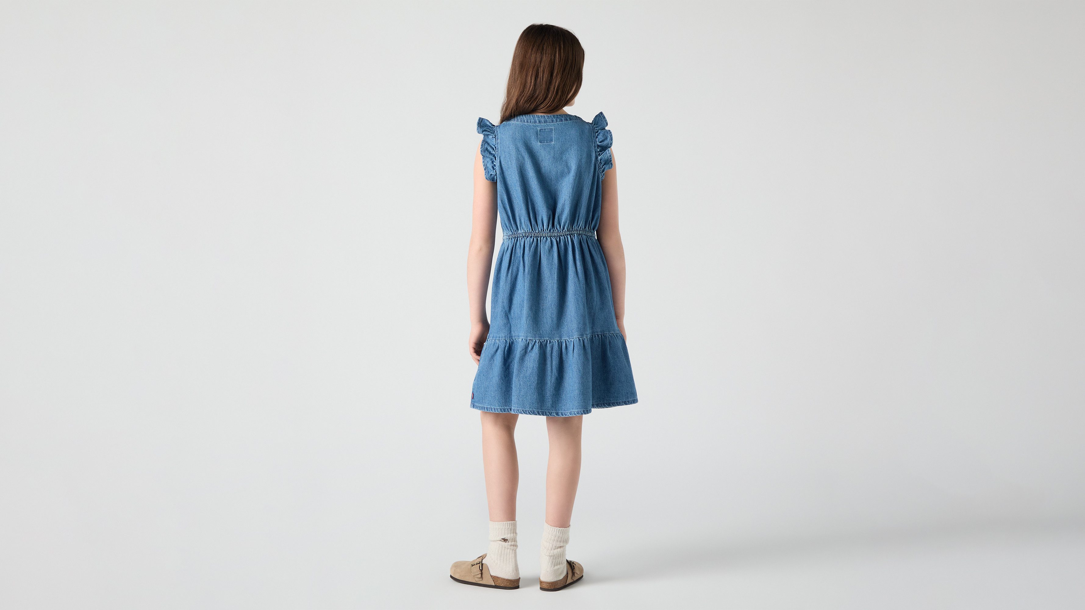 Levi's® Kids Jeanskleid LVG FLUTTER SLEEVE BUTTON UP D for Girls, mit kurzer Knopfleiste