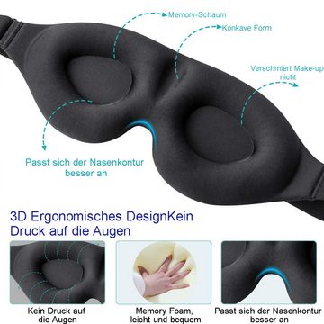 Rnemitery Schlafmaske 3D Schlafmaske für Herren und Frauen,Lichtblockierende Schlafbrille