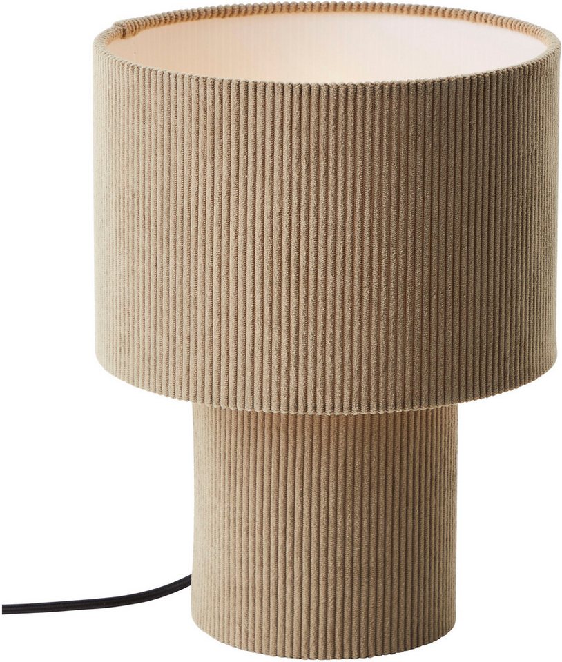 LeGer Home by Lena Gercke Tischleuchte Kathleen Cordleuchte, ohne Leuchtmittel, Cordstoff, H 30 cm, Ø 23 cm, E27, Cord, Stoffleuchte, Tischlampe