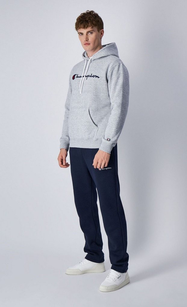 Champion Kapuzenpullover (Fleece-Hoodie) Big Logo Print hellgrau Herren günstig online kaufen