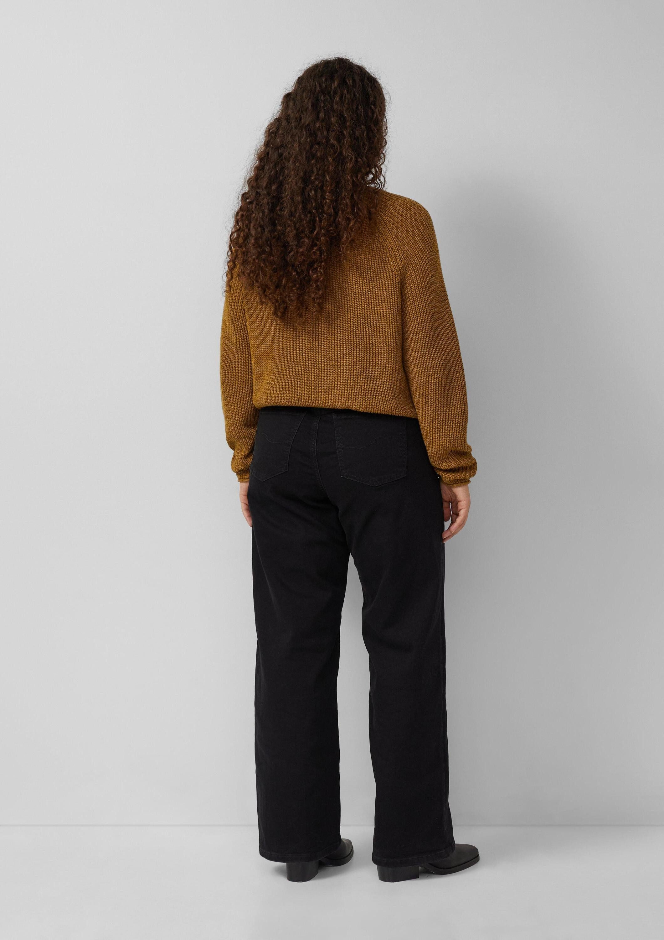 QS Longpullover Strickpullover Melierter Strickpullover