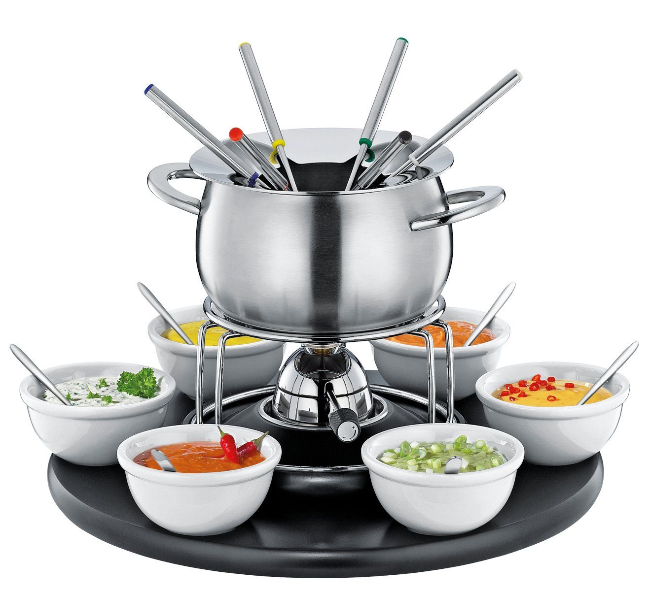 Spring Fondue CAROUSEL Fondue-Garnitur schwarz 22teilig