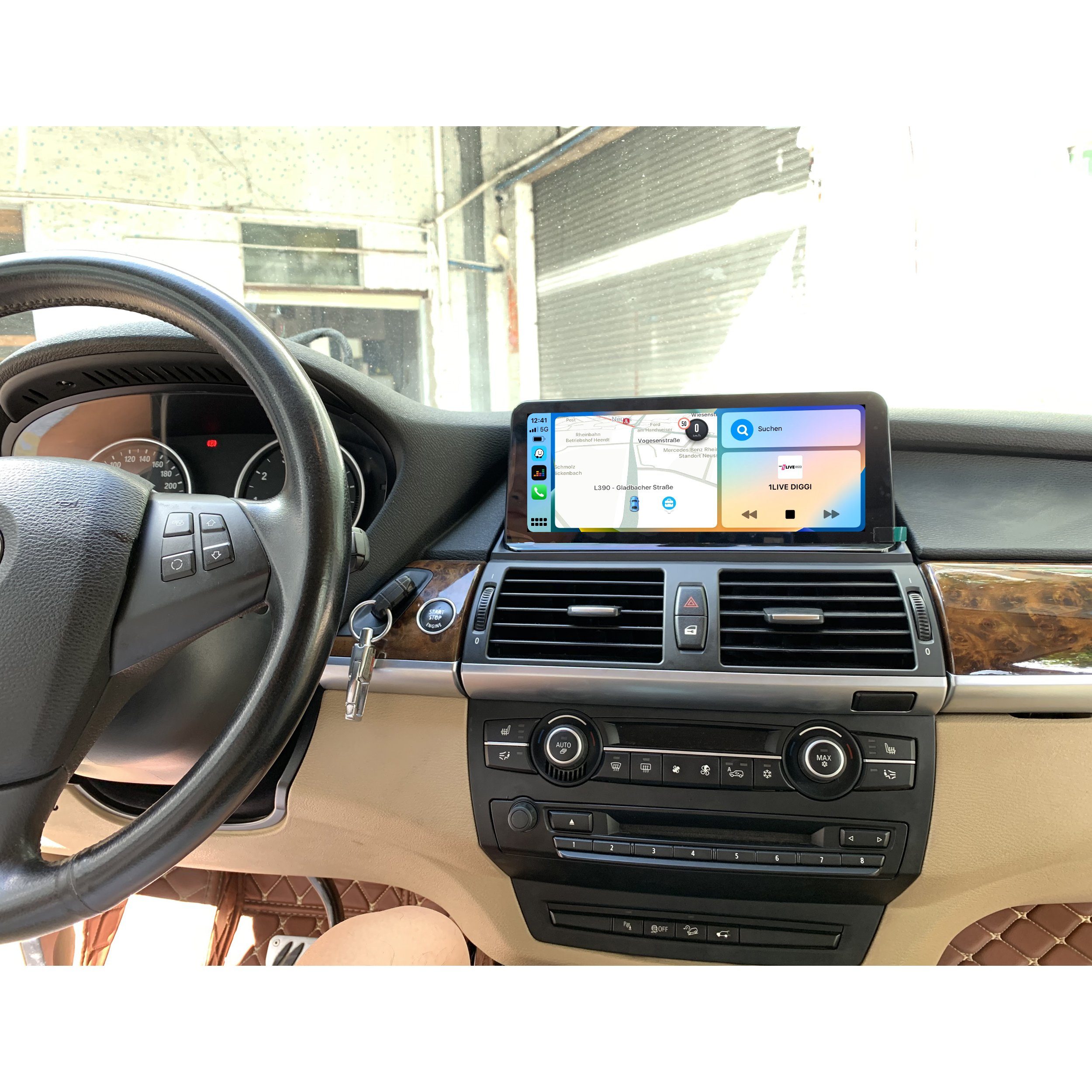 TAFFIO Für BMW X5 X6 E70 E71 CCC 10.2" Touchscreen Android GPS CarPlay Einbau-Navigationsgerät