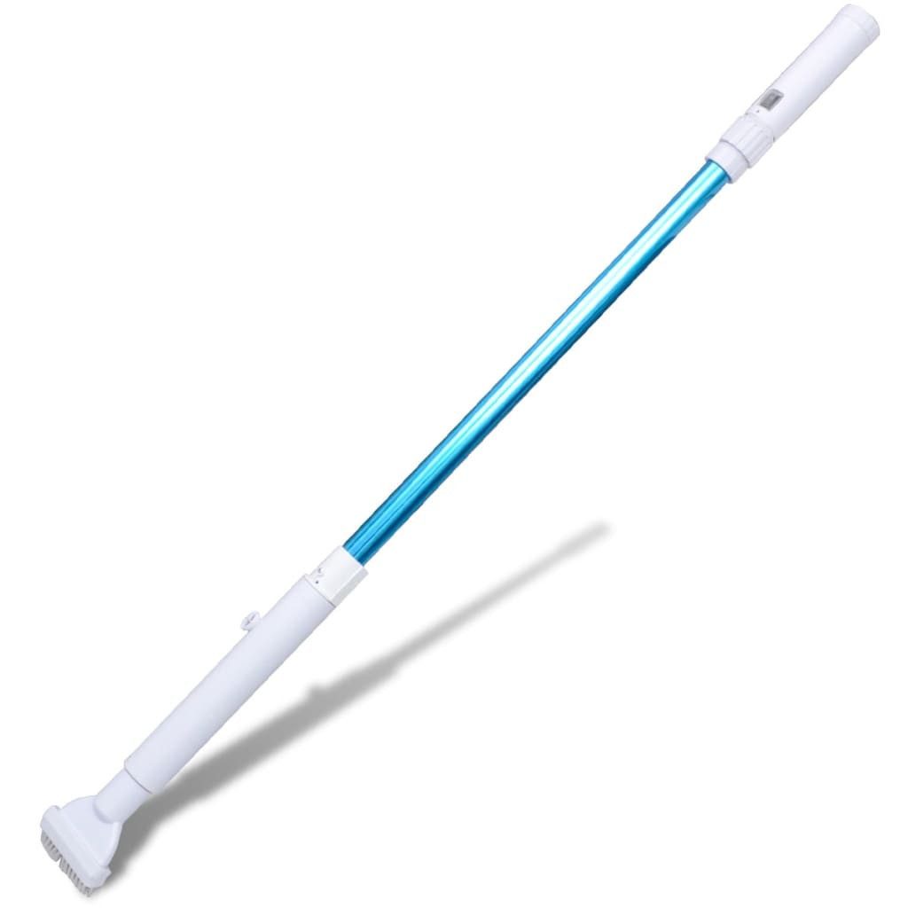 furnicato Pool Poolsauger mit Aluminium-Teleskopstiel 130-195 cm (1-tlg), Bodenstaubsauger mit batteriebetriebener Pumpe und abnehmbarer Bürste