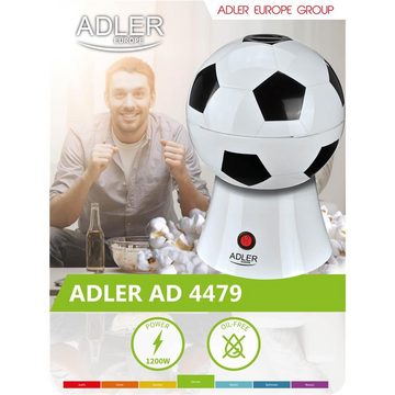 Adler Popcornmaschine AD 4479 Popcorn-Maker, Popcorn-Maschine Fußball Heißluft ölfreie fettfreie Zubereitung