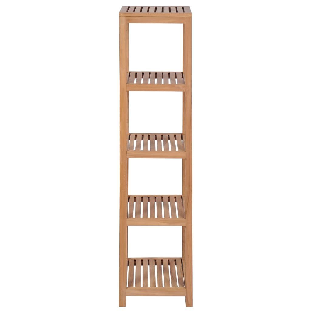 Badezimmerregal 4 cm Teakholz Bücherregal 42x42x165 furnicato Etagen Massiv mit