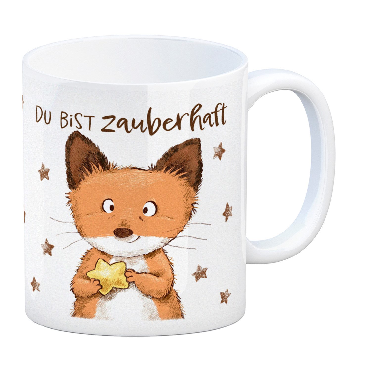 speecheese Tasse Fuchs Kaffeebecher mit Spruch Du bist zauberhaft