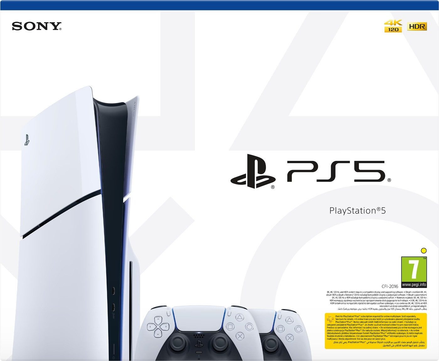 Playstation PlayStation 5 Slim Konsole Disk Edition + 2 Controller Bundle 1TB, mit CD Laufwerk Disc