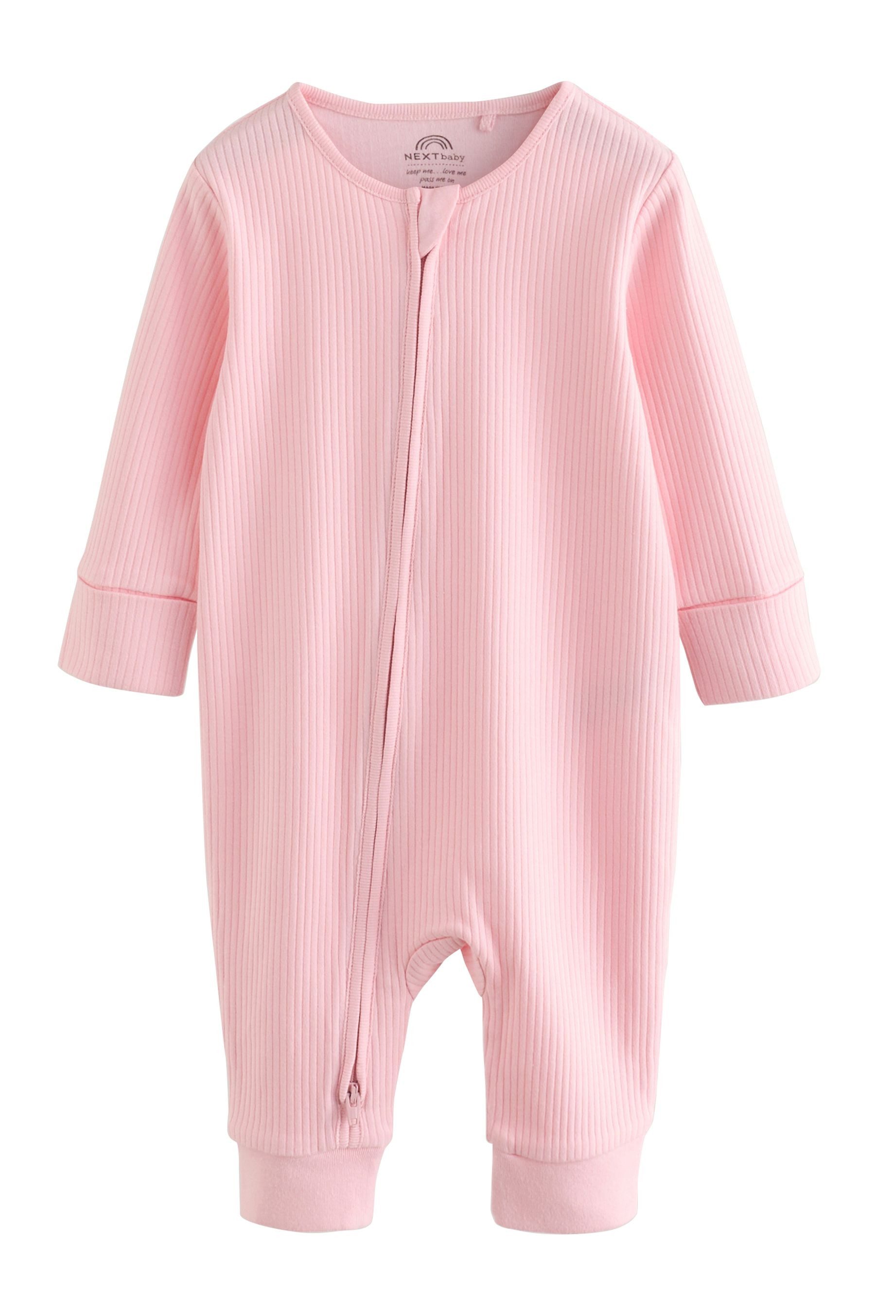 Next Schlafoverall Gerippte Babyschlafanzüge, 3er-Pack (3-tlg)
