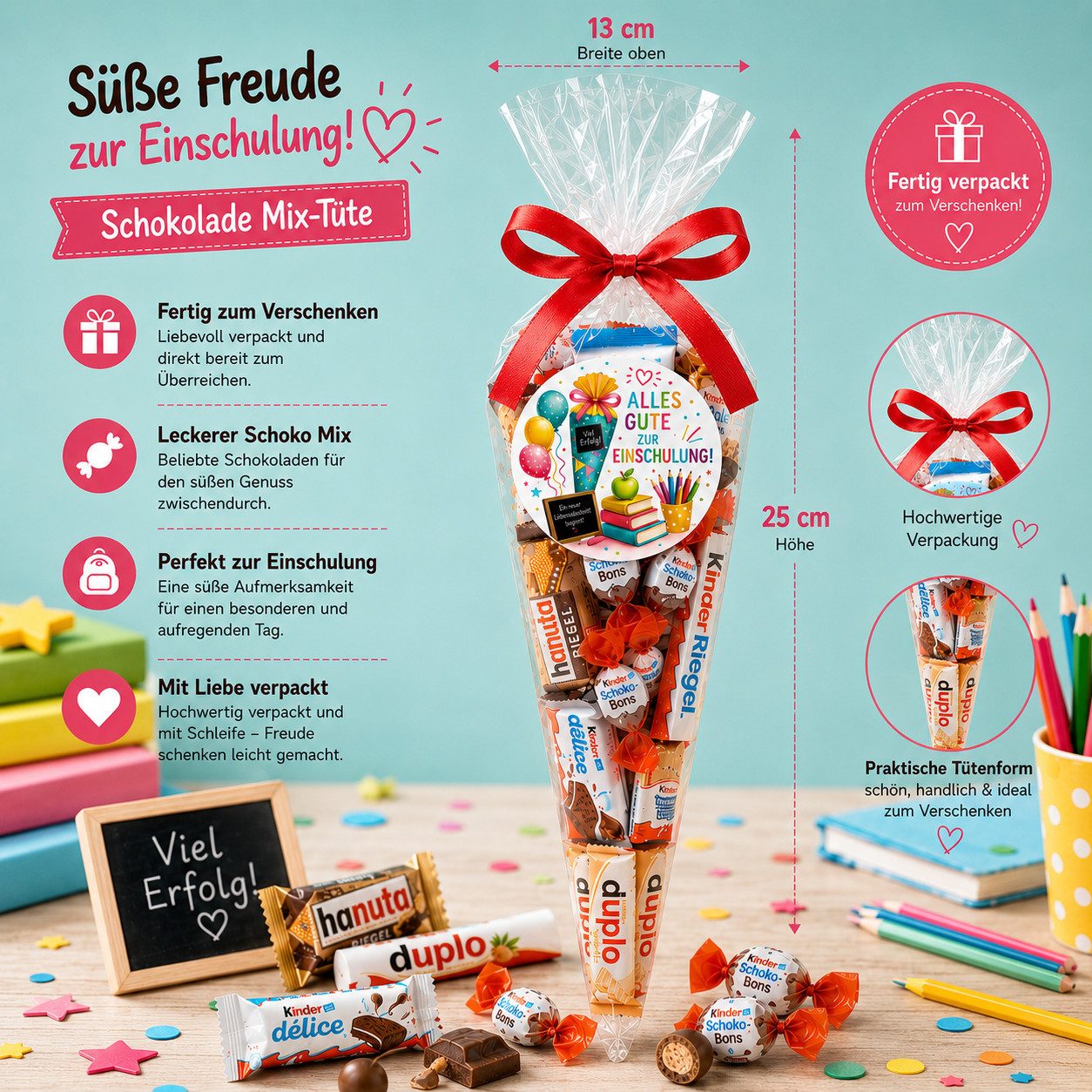 Candy & Bar Lebensmittel-Geschenkset Schokolade Mix Tüte – Fertiges Geschenk für viele Anlässe