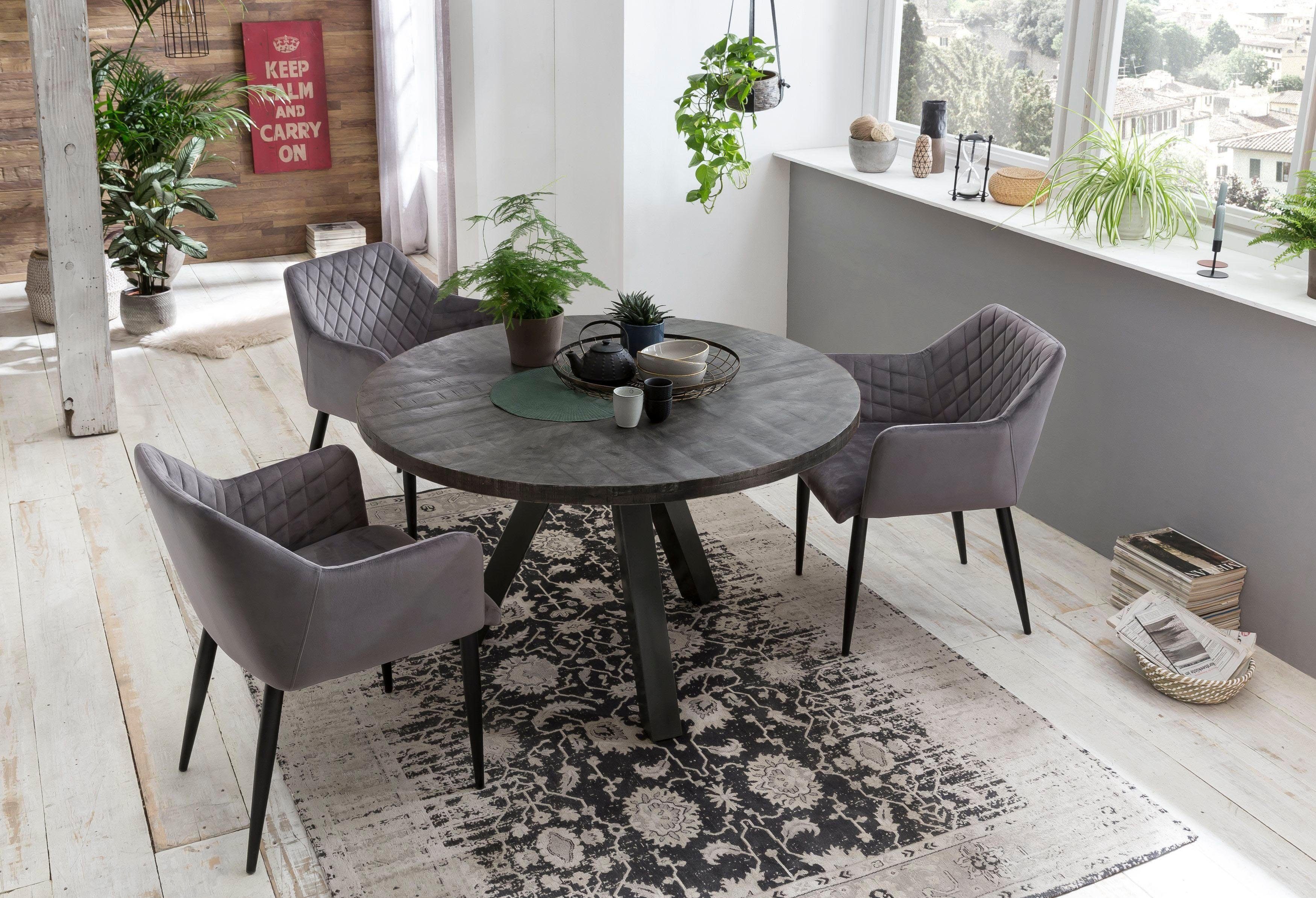 SIT Esstisch Tops&Tables, mit Massivholzplatte aus Mangoholz, runder Tisch