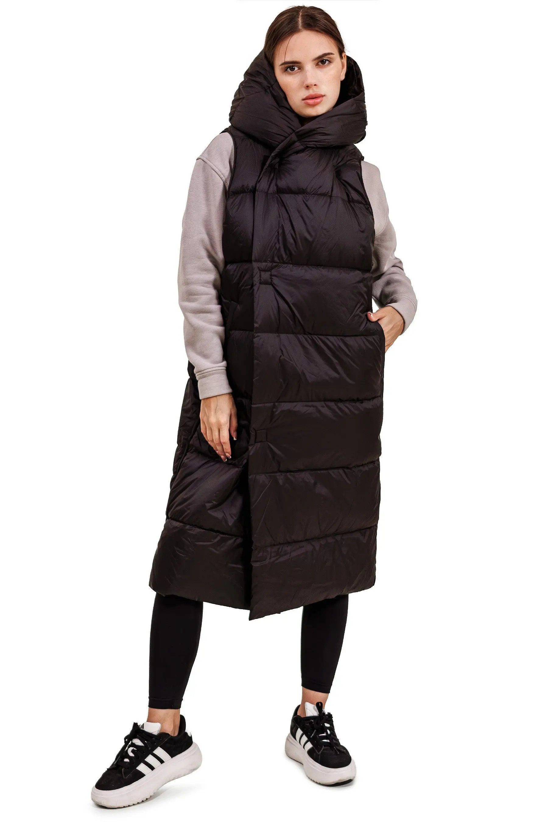 JNBY Daunenweste JNBY Damen lange Daunenweste mit Kapuze Herbst/Winterweste günstig online kaufen