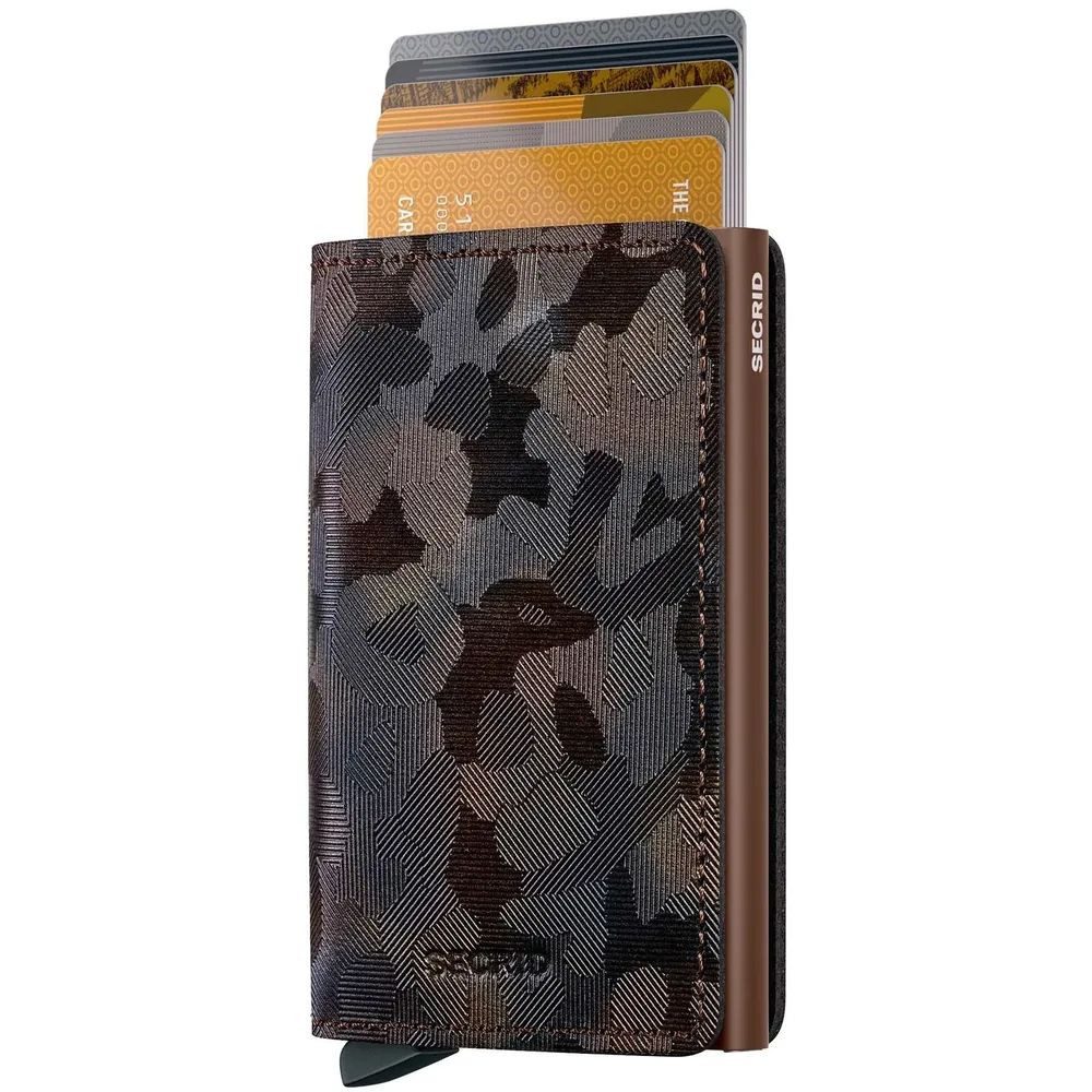 SECRID Geldbörse Slimwallet Jungle Brown - Geldbörse - Kartenetui - Cardprotector, RFID-geschützt