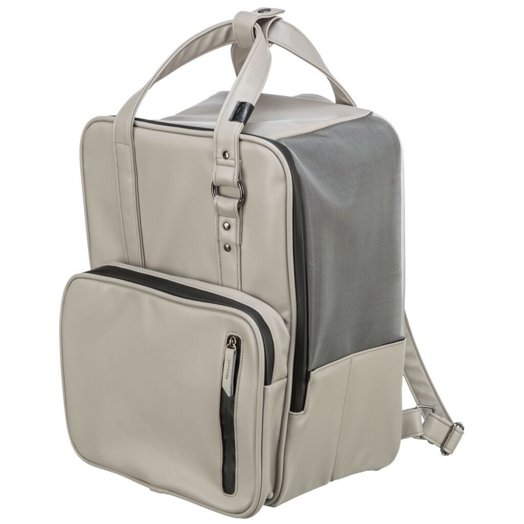 TRIXIE Tiertransporttasche Rucksack CityStyle - hellgrau - 30 × 20 × 40 cm