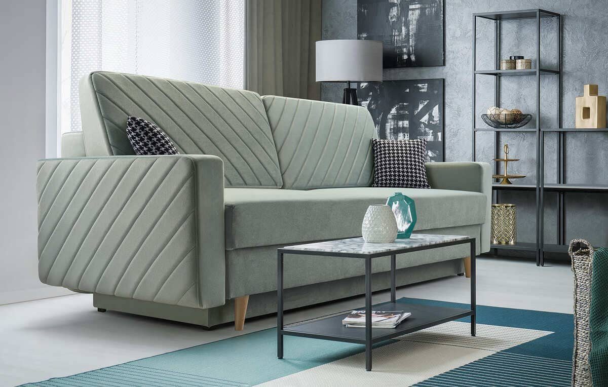 MOEBLO Schlafsofa CALIFORNIA, Sofa aus Samtstoff günstig online kaufen